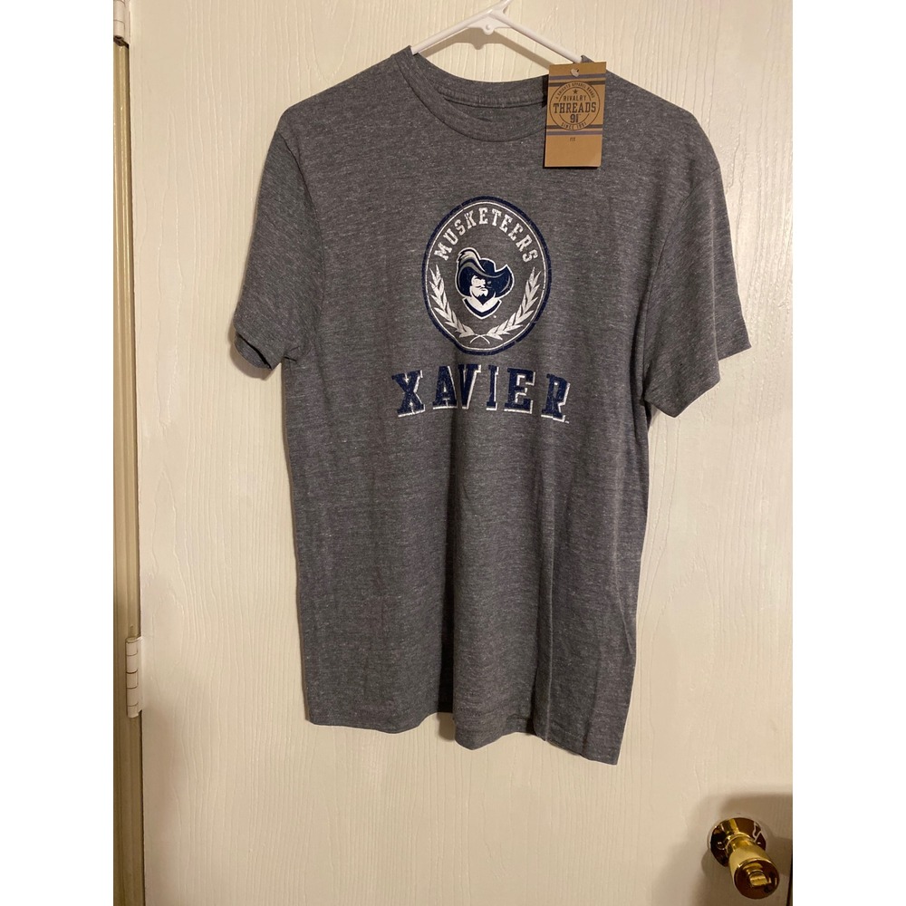 Rivalry Threads Xavier Musketeers T-Shirt Mens Med Grey Heather Graphic Tee 0606